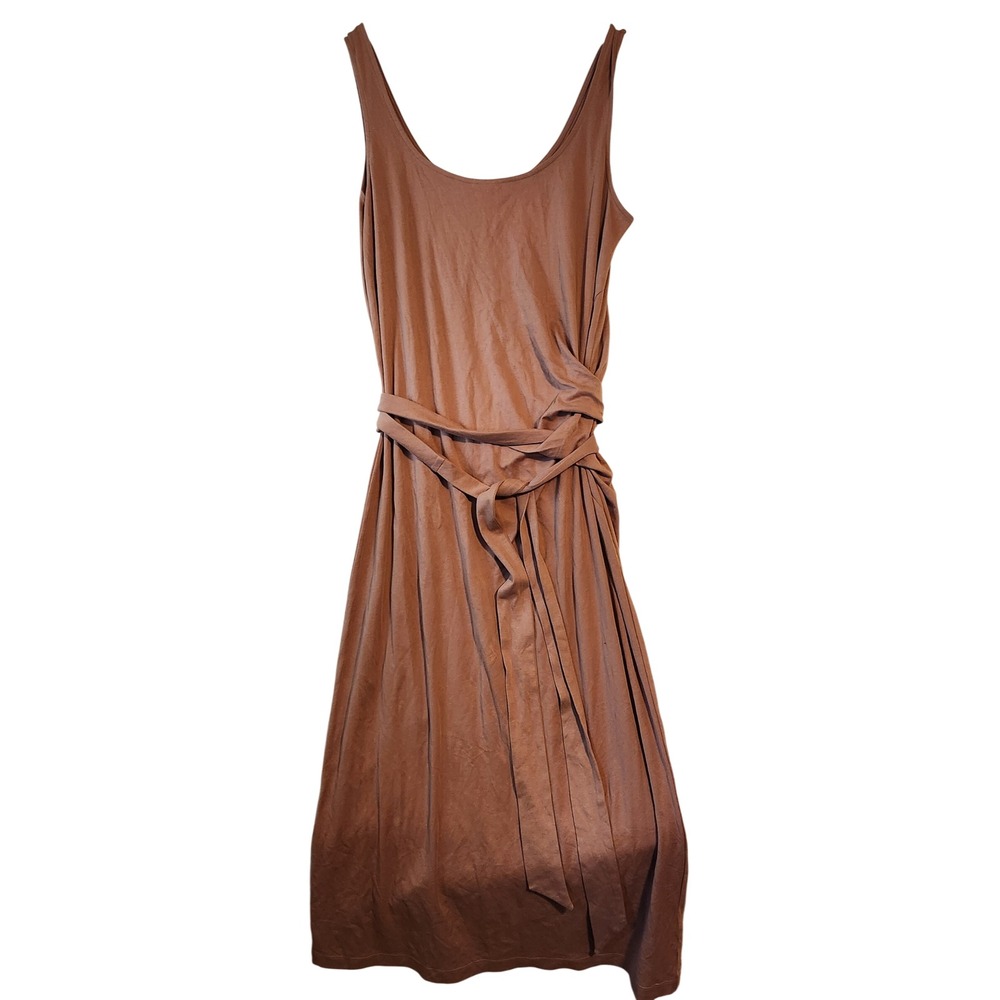 Vince Ash Rose Sleeveless Wrap Tie Waist Midi Dress XL